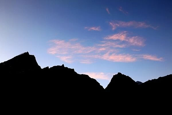 Sunset over the Summit of Nuptse mountain