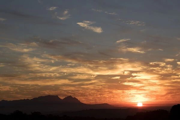Sunset over Table Mountain, Western Cape