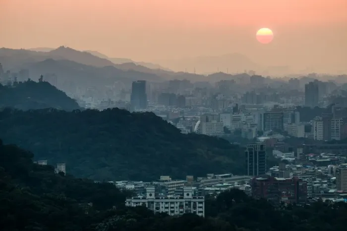 Framed Print : Sunset Taipei City