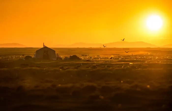 Framed Print : Sunset at Tibetan countryside Framed Print : Sunset at Tibetan countryside