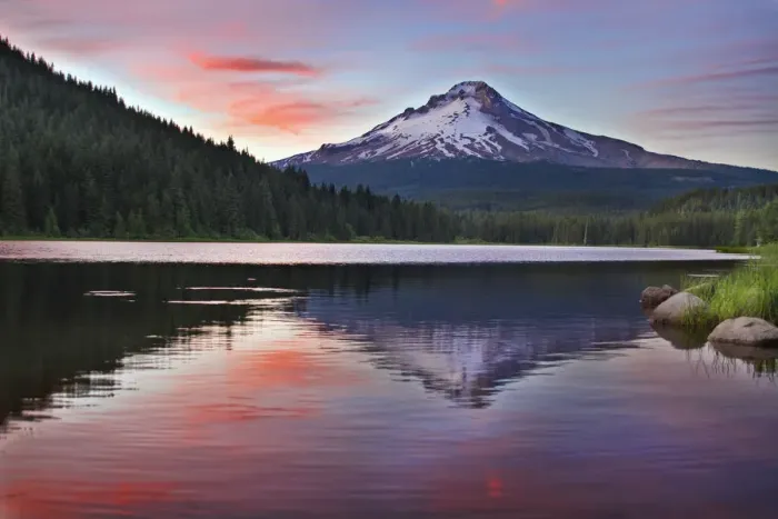 Framed Print : Sunset at Trillium Lake with Mount Hood Framed Print : Sunset at Trillium Lake with Mount Hood