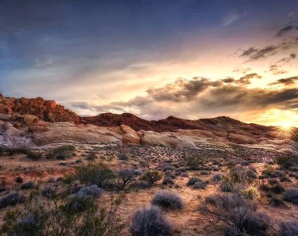 Sunset at Valley of Fire State Park, Nevada, USA