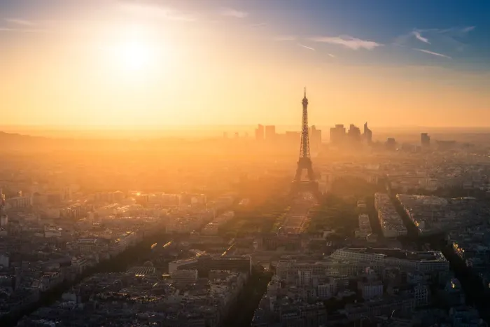 Framed Print : Sunset view of Paris from Montparnasse Framed Print : Sunset view of Paris from Montparnasse