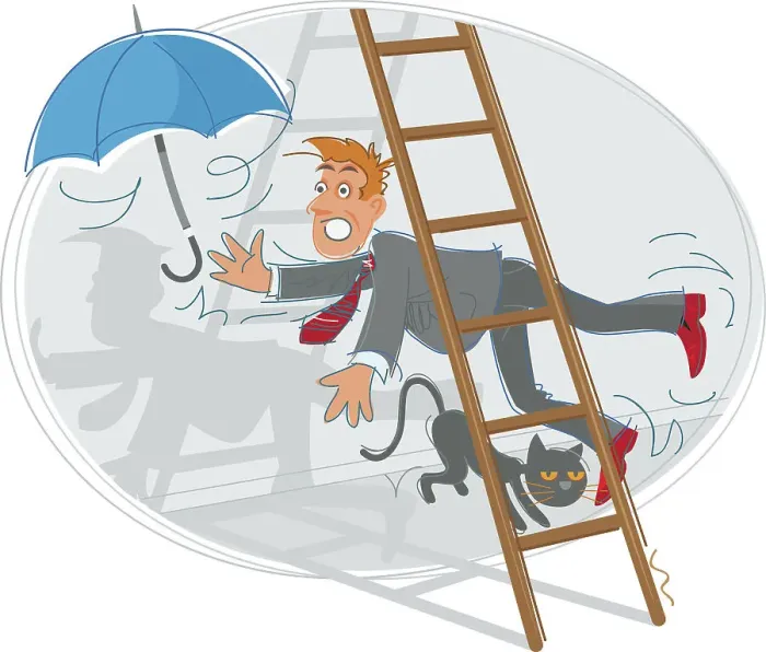 Framed Print : Superstitions Cartoon Framed Print : Superstitions Cartoon