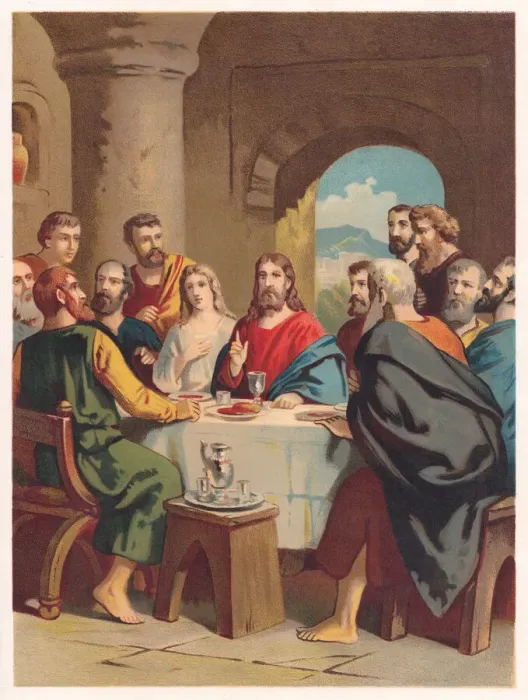 Framed Print : The Last Supper, chromolithograph, published in 1886 Framed Print : The Last Supper, chromolithograph, published in 1886