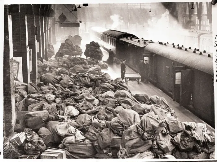 Framed Print : Supply Bags Left Over from Truck Strike Framed Print : Supply Bags Left Over from Truck Strike
