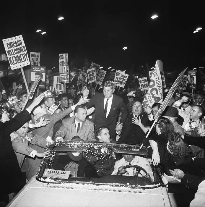 Framed Print : Supporters Cheering John F. Kennedy Framed Print : Supporters Cheering John F. Kennedy