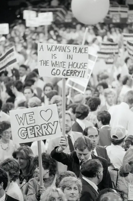 Framed Print : Supporters of Geraldine Ferraro Framed Print : Supporters of Geraldine Ferraro