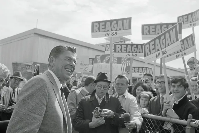 Framed Print : Supporters Greeting Ronald Reagan Framed Print : Supporters Greeting Ronald Reagan