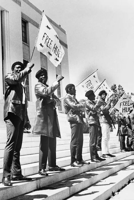 Framed Print : Supporters of Huey Newton Outside Courthouse