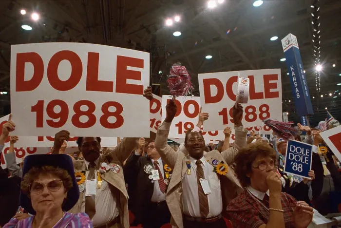 Framed Print : Supporters of Robert Dole at GOP National Convention Framed Print : Supporters of Robert Dole at GOP National Convention