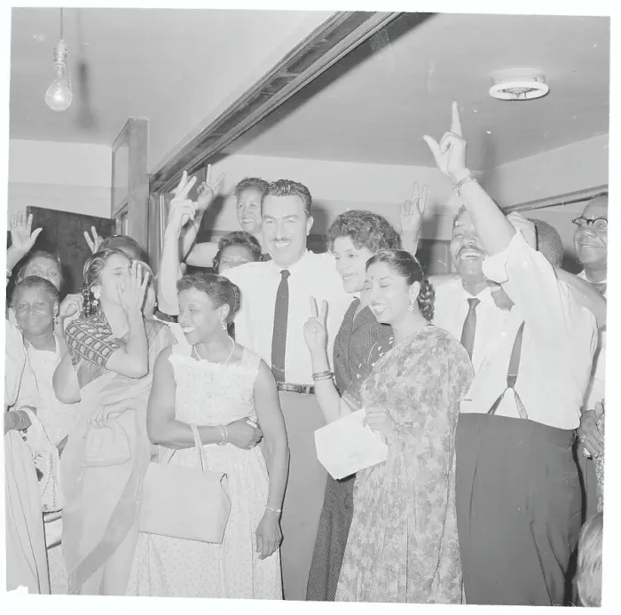 Framed Print : Supporters Surrounding Adam Clayton Powell Framed Print : Supporters Surrounding Adam Clayton Powell