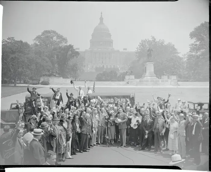 Framed Print : Supporters of the Townsend Pension Plan