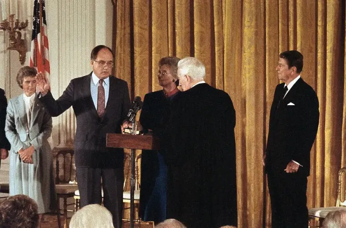 Framed Print : Supreme Court Chief Justice Rehnquist Sworn Into Office Framed Print : Supreme Court Chief Justice Rehnquist Sworn Into Office