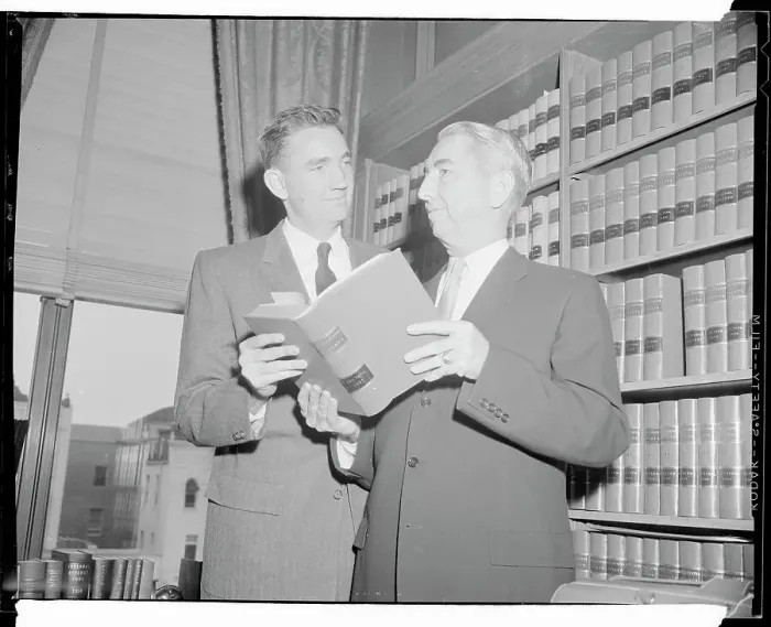 Framed Print : Supreme Court Justice with Son Framed Print : Supreme Court Justice with Son