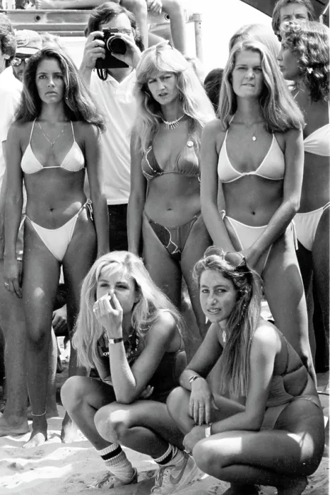 Framed Print : Surf and Bikini Contest