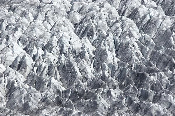 Surface of the Aletsch Glacier, Bernese Alps, Valais canton, Switzerland, Europe