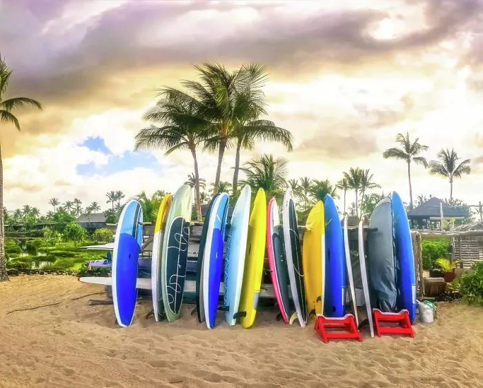 Framed Print : Surfboards Kukio Beach Framed Print : Surfboards Kukio Beach