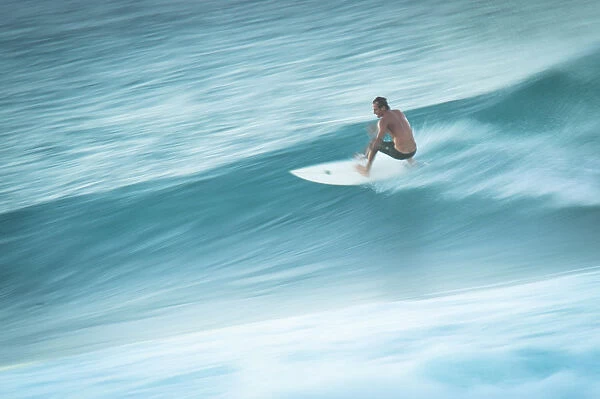 Surfer in motion