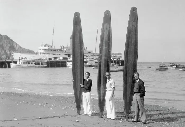 Framed Print : Surfers on Beach with Their Boards Framed Print : Surfers on Beach with Their Boards