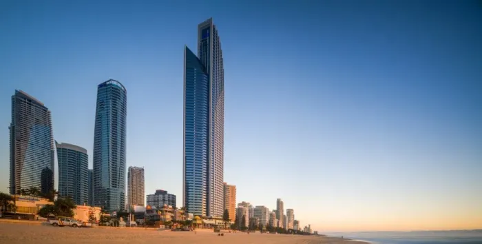 Framed Print : Surfers Paradise Beach and Skyline Framed Print : Surfers Paradise Beach and Skyline