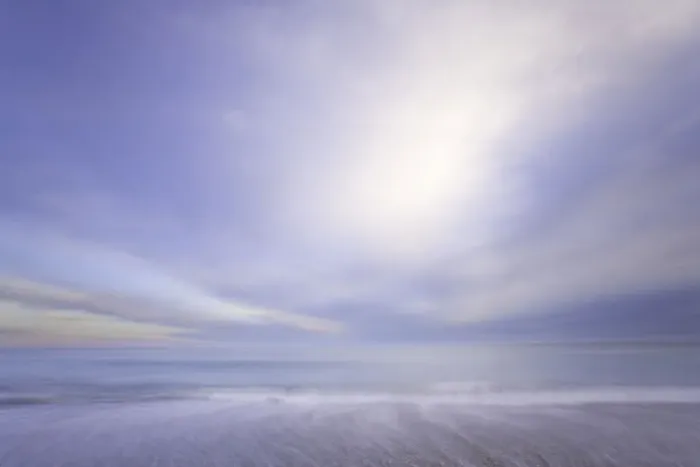 Framed Print : Surfing breaking on beach, dawn, (long exposure, soft)