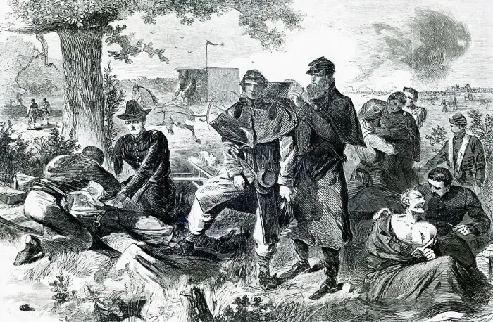Framed Print : Surgeon At Work In Field During Civil Wa Framed Print : Surgeon At Work In Field During Civil Wa