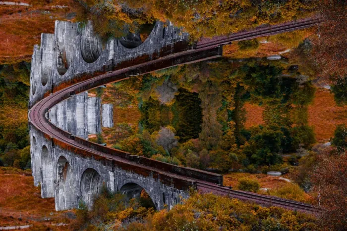 Framed Print : Surreal picture with mirror effect of stunning bridge with Moebius effect Framed Print : Surreal picture with mirror effect of stunning bridge with Moebius effect