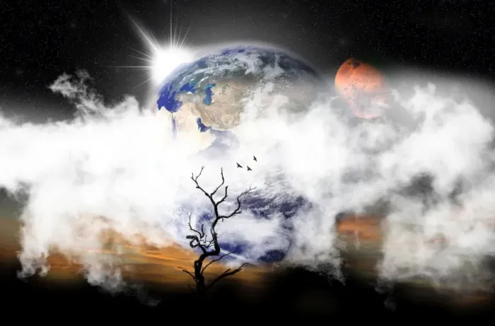 Framed Print : Surreal planet earth Framed Print : Surreal planet earth