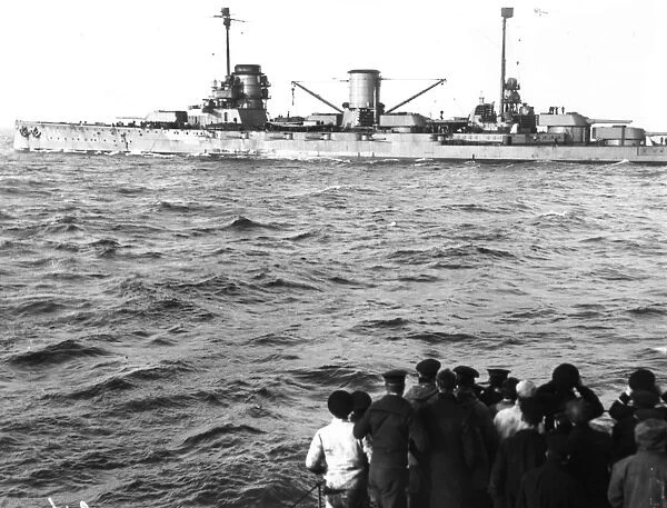 Surrender. 21st November 1918: The German fleet Surrenders to Admiral Beatty