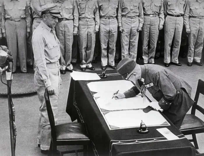 Framed Print : Surrender of Japan on the USS Missouri Framed Print : Surrender of Japan on the USS Missouri