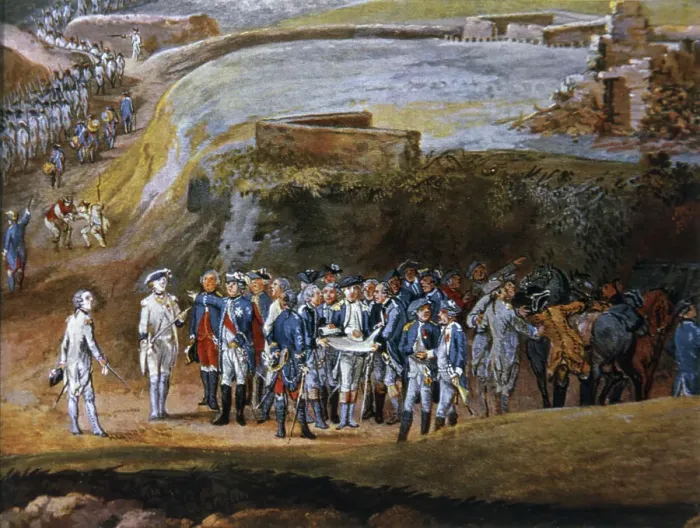 Framed Print : The Surrender of Yorktown by Louis Barenbergh Framed Print : The Surrender of Yorktown by Louis Barenbergh