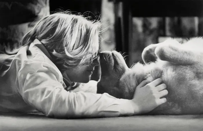 Framed Print : Susan Ford with Dog