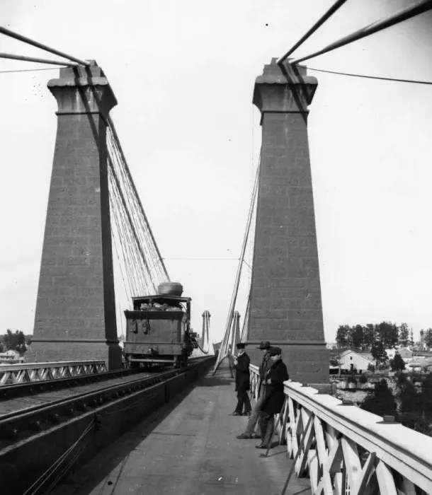 Framed Print : Suspension Bridge Framed Print : Suspension Bridge