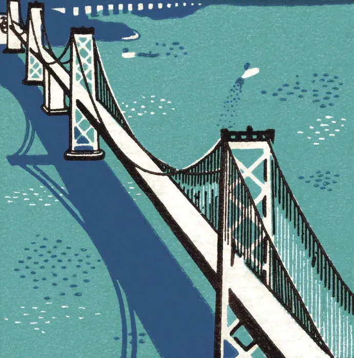 Framed Print : Suspension Bridge Framed Print : Suspension Bridge