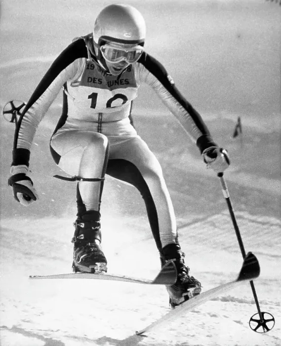 Framed Print : Suzanna Chaffee Skiing Down Hill, Action Framed Print : Suzanna Chaffee Skiing Down Hill, Action