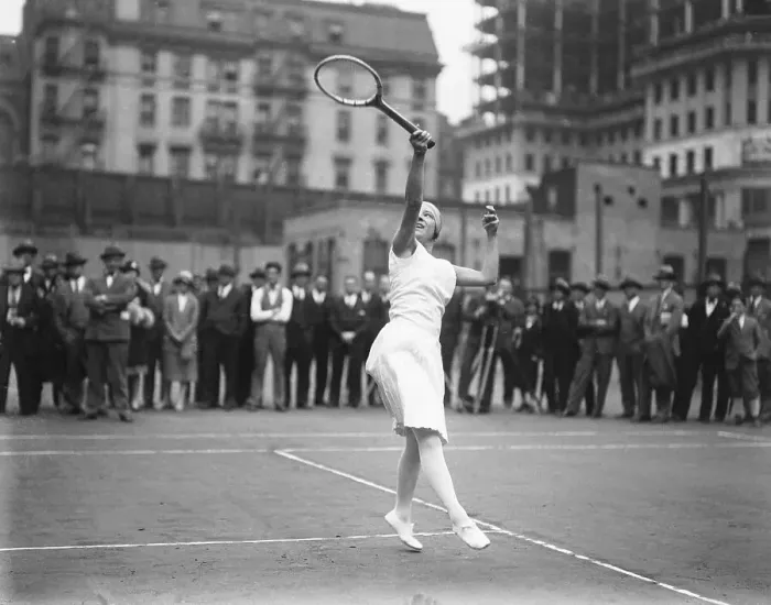 Framed Print : Suzanne Lenglen Playing Tennis
