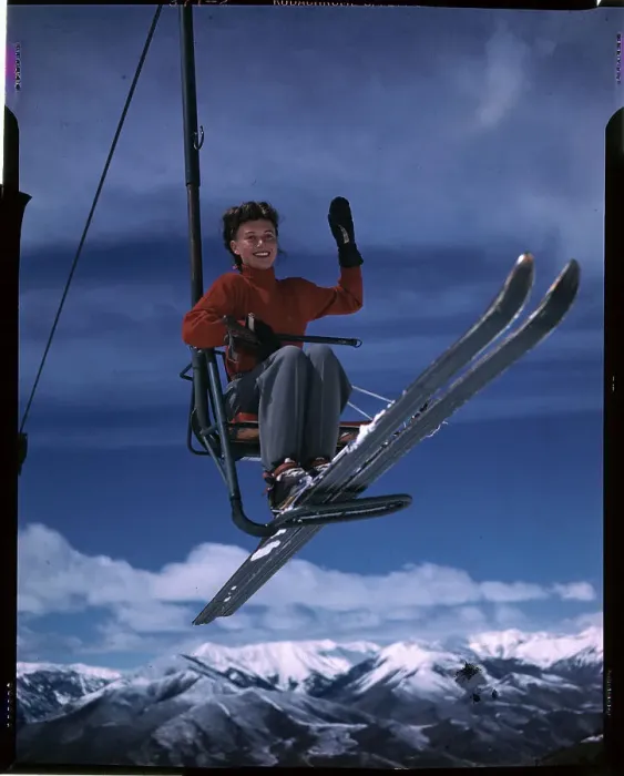 Framed Print : Suzy Harris Riding Ski Lift Framed Print : Suzy Harris Riding Ski Lift
