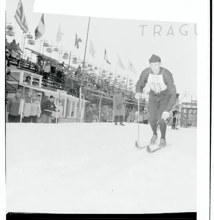Framed Print : Sverre Stenersen Winning Nordic Combined Ski Event Framed Print : Sverre Stenersen Winning Nordic Combined Ski Event