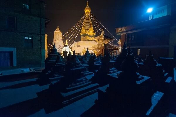 Swayambhunath night
