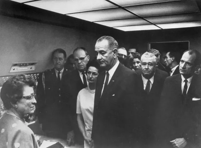 Framed Print : Swearing-In of Lyndon Johnson