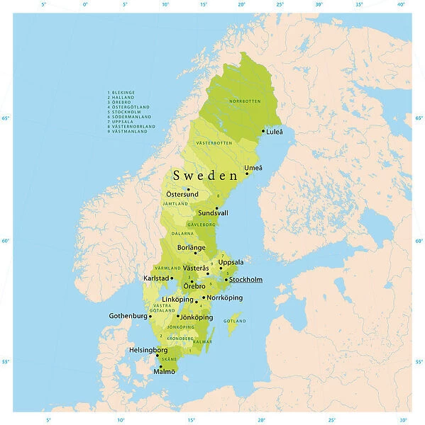 Sweden Vector Map