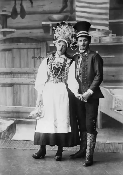 Swedish Couple in Traditional Wedding Attire Print. Art Prints, Posters &  Puzzles from Fine Art Storehouse