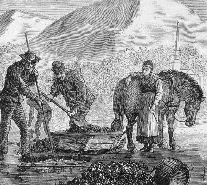 Framed Print : Swedish Peasants Mining Framed Print : Swedish Peasants Mining