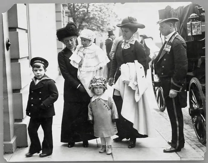 Framed Print : Swedish Royal Children and Nurses Framed Print : Swedish Royal Children and Nurses