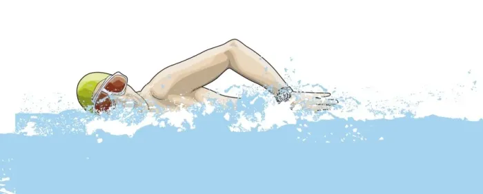Framed Print : Swimmer front crawling Framed Print : Swimmer front crawling