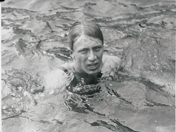 Framed Print : Swimmer Surfacing In Water Framed Print : Swimmer Surfacing In Water