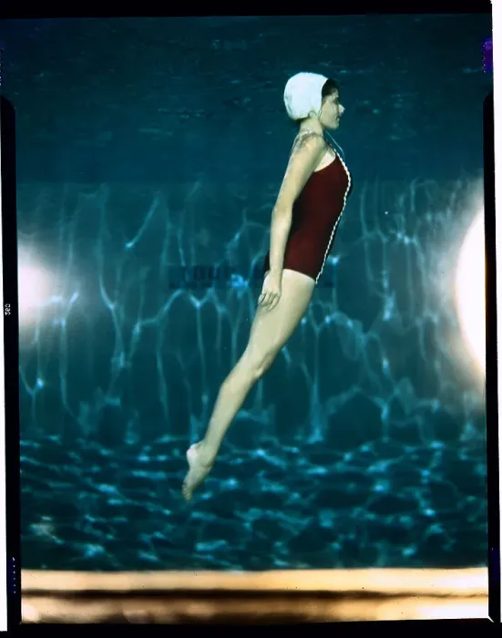 Framed Print : Swimmer Underwater