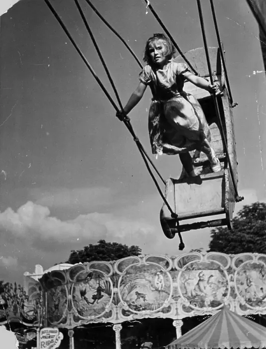 Framed Print : Swingboat Girl Framed Print : Swingboat Girl