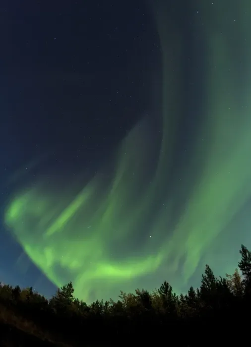 Framed Print : Swirling Northern lights, Polar Aurorae, Aurora Borealis, green, near Whitehorse, Yukon Territory, Canada